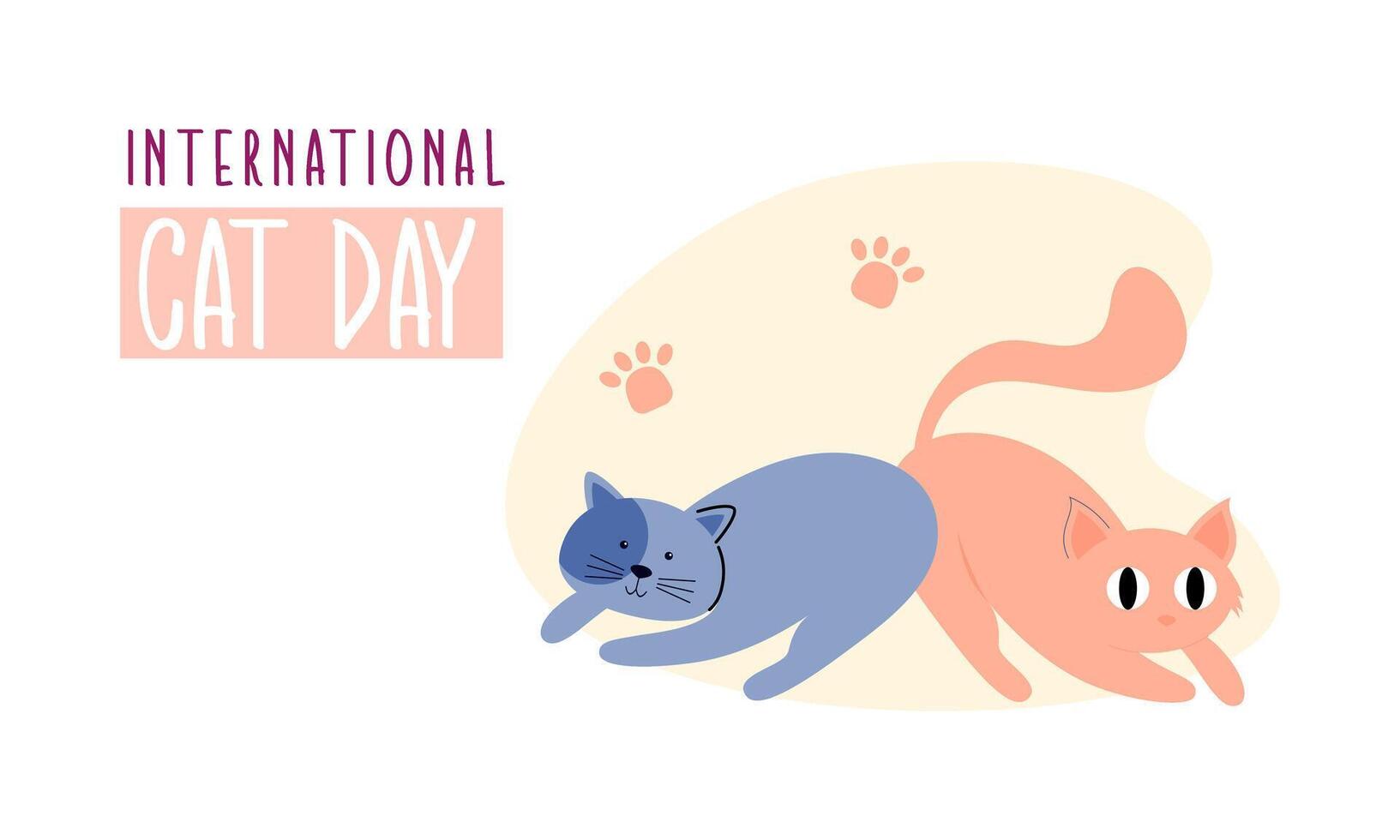 International Cat Day Illustration on August 8 vector