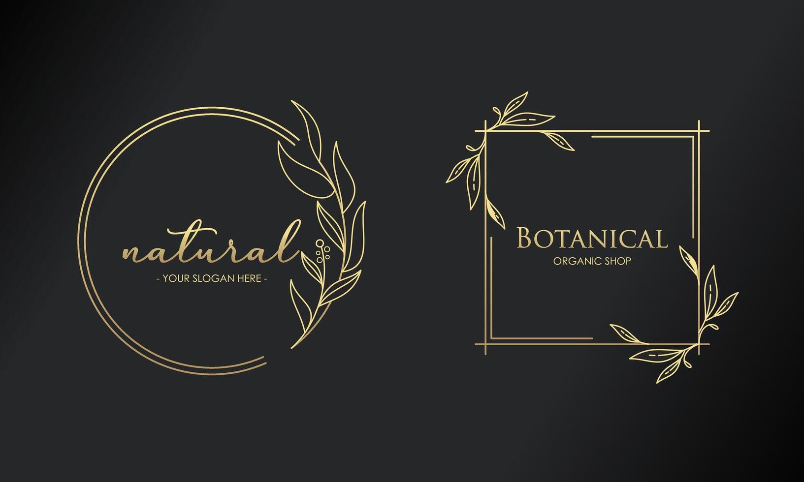 Luxury logo design collection. floral decorative for branding logo, corporate identity and wedding vector