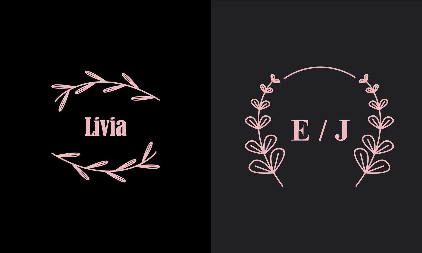 Luxury logo design collection. floral decorative for branding logo, corporate identity and wedding vector