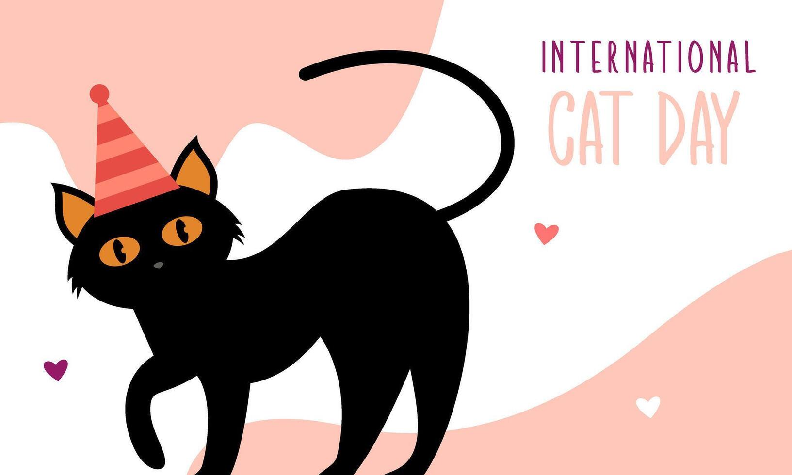 International Cat Day Illustration on August 8 vector