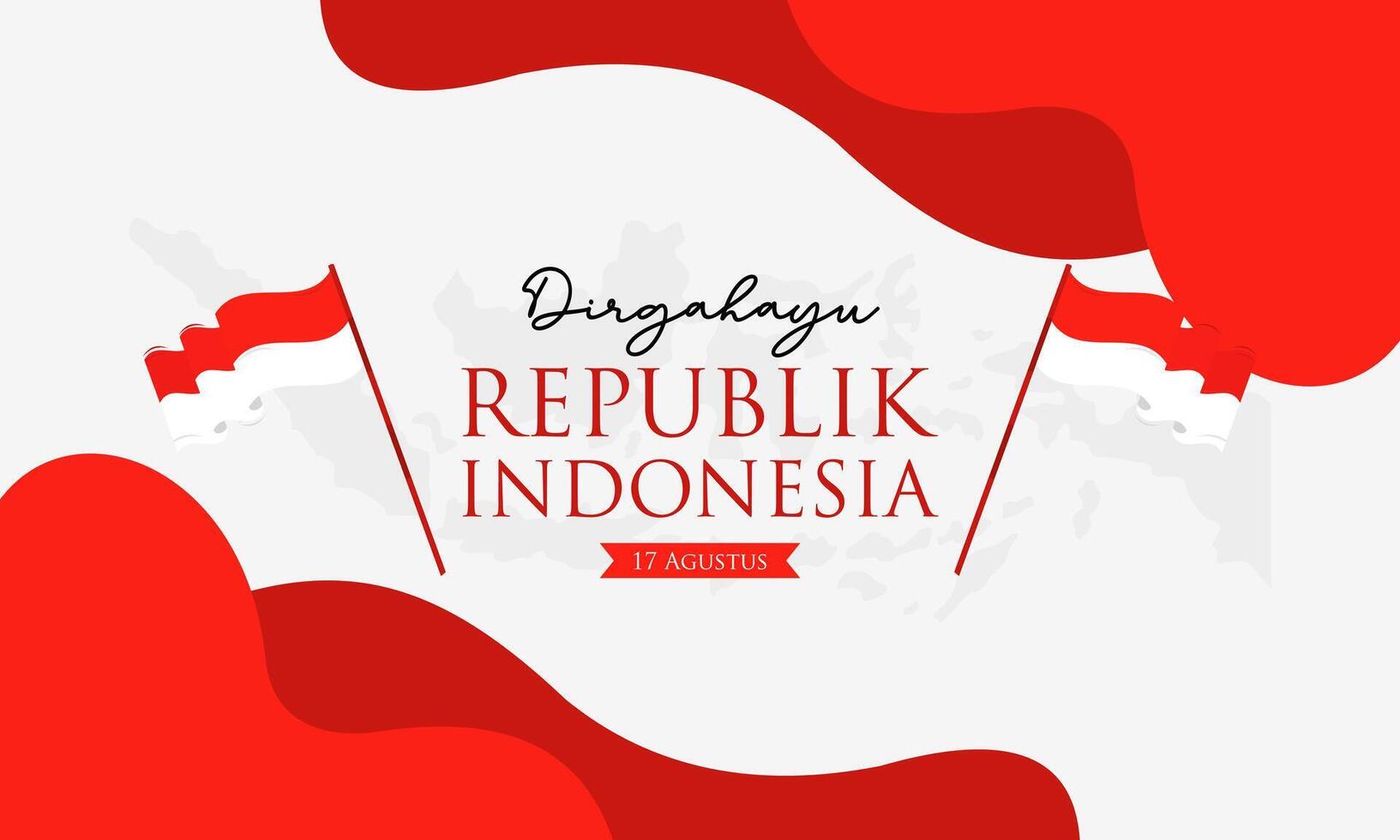 Background Indonesia independence day 17 august concept illustration vector