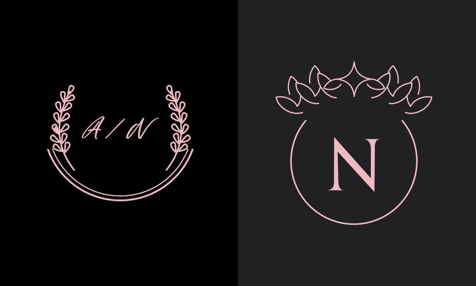 Luxury logo design collection. floral decorative for branding logo, corporate identity and wedding vector