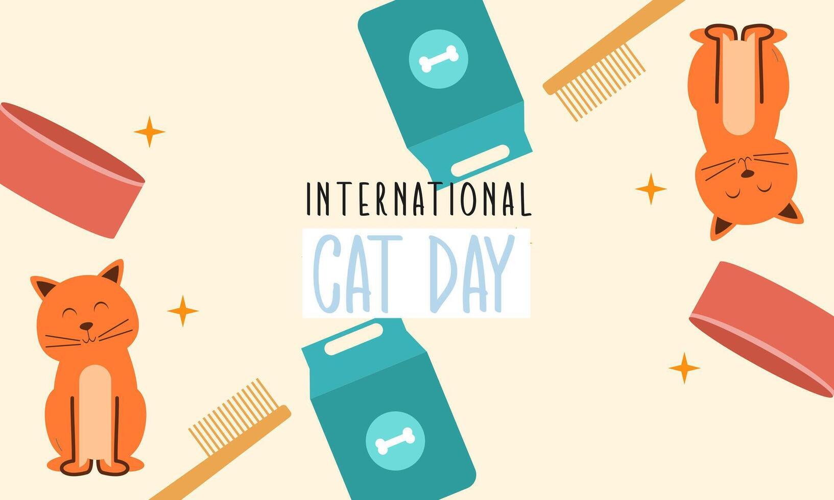 International Cat Day Illustration on August 8 vector