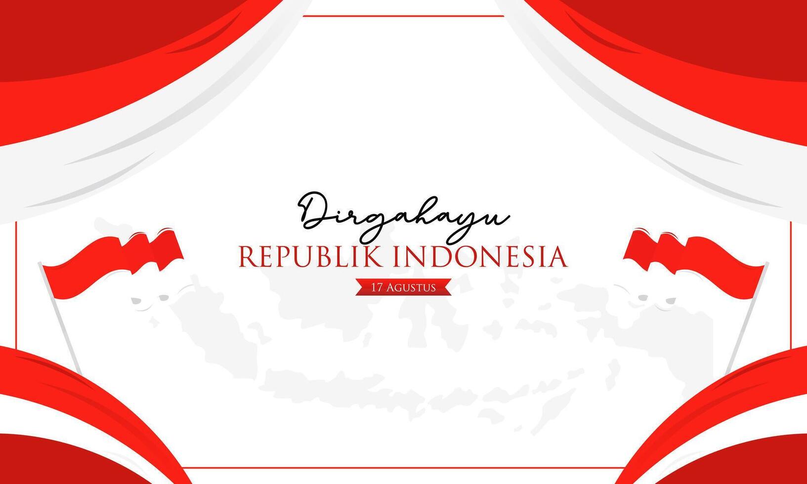 Background Indonesia independence day 17 august concept illustration vector