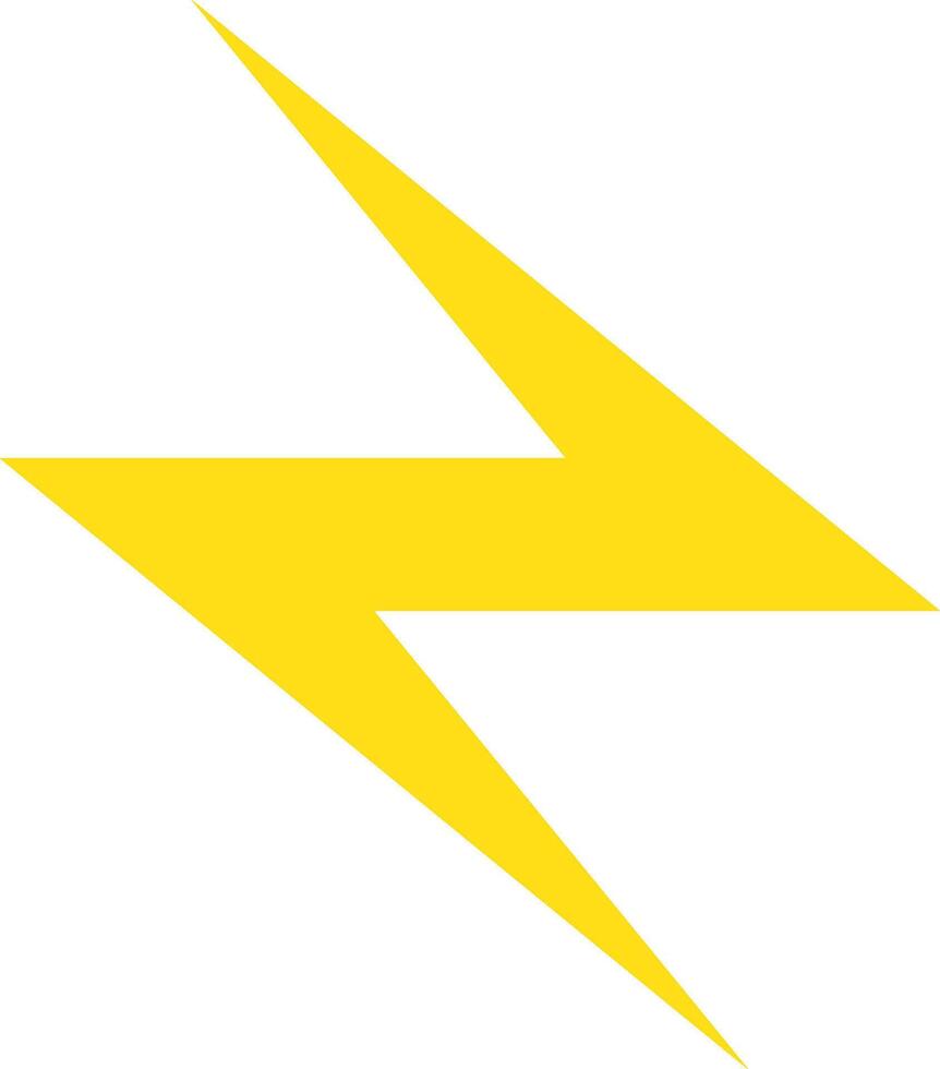 Yellow Lightning icon vector