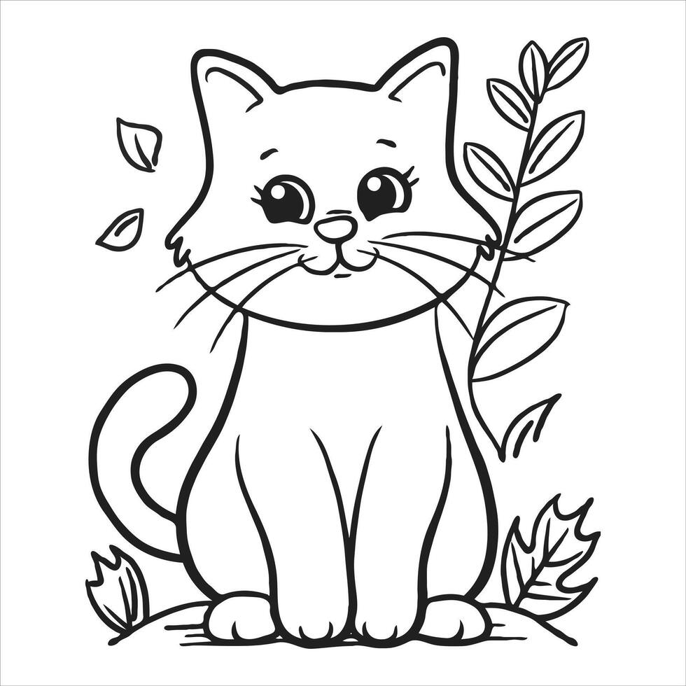 animal coloring book illustration vector