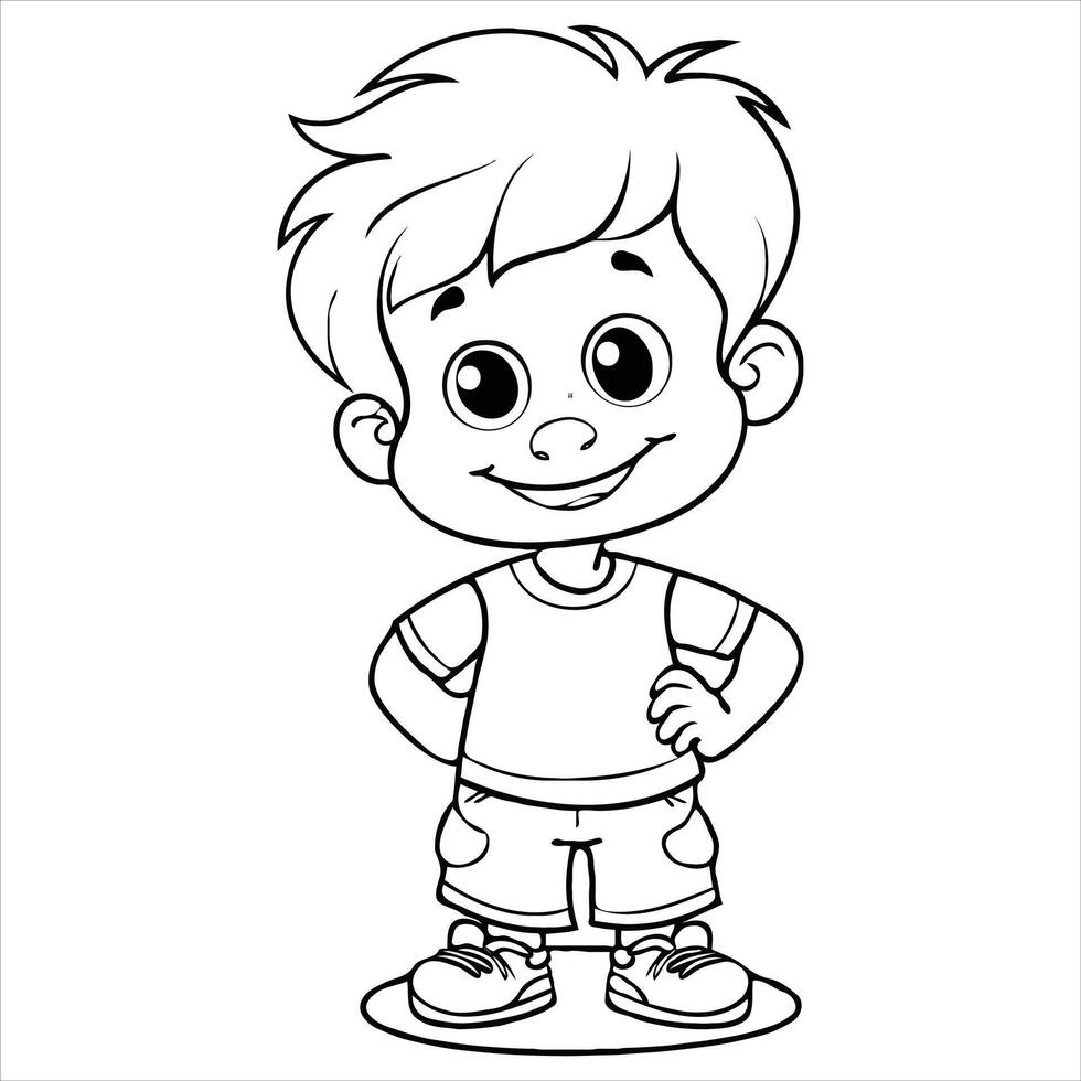 animal coloring book illustration vector
