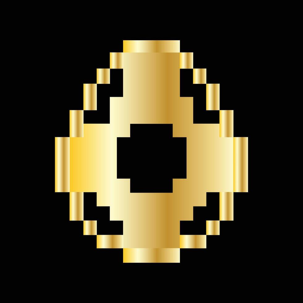 Egg Game Red Pixelation Gold vector