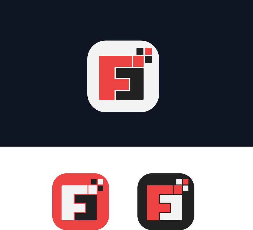 Technical apps logo FC or FD vector