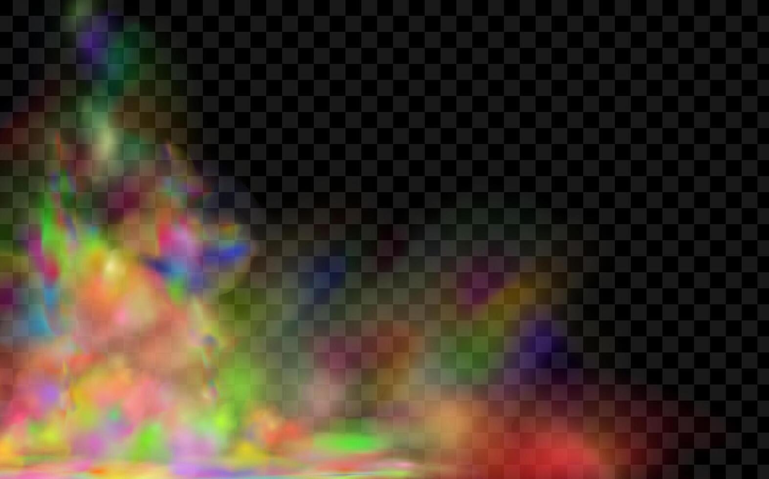An explosion of colorful smoke clouds.Multicolor fog with blue and yellow particles.Explosions of color powder. vector
