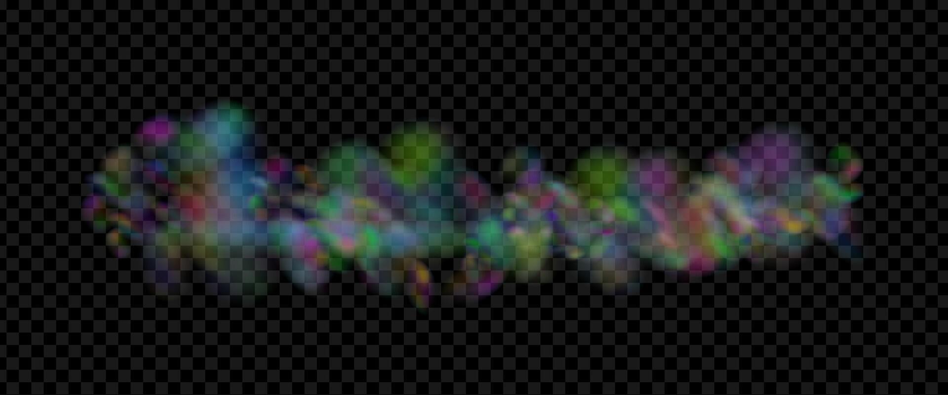 An explosion of colorful smoke clouds.Multicolor fog with blue and yellow particles.Explosions of color powder. vector