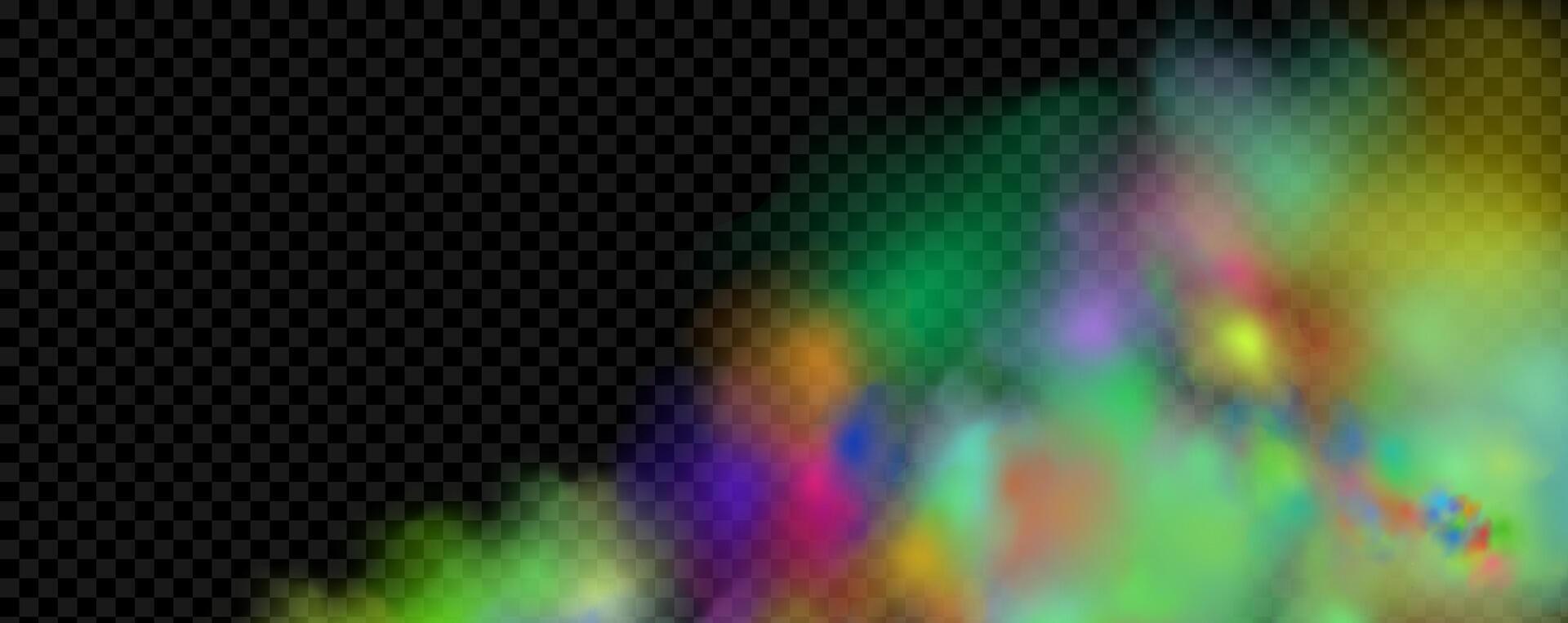 An explosion of colorful smoke clouds.Multicolor fog with blue and yellow particles.Explosions of color powder. vector