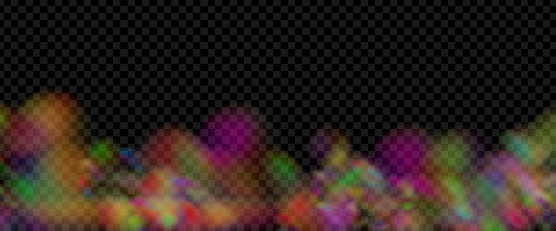 An explosion of colorful smoke clouds.Multicolor fog with blue and yellow particles.Explosions of color powder. vector