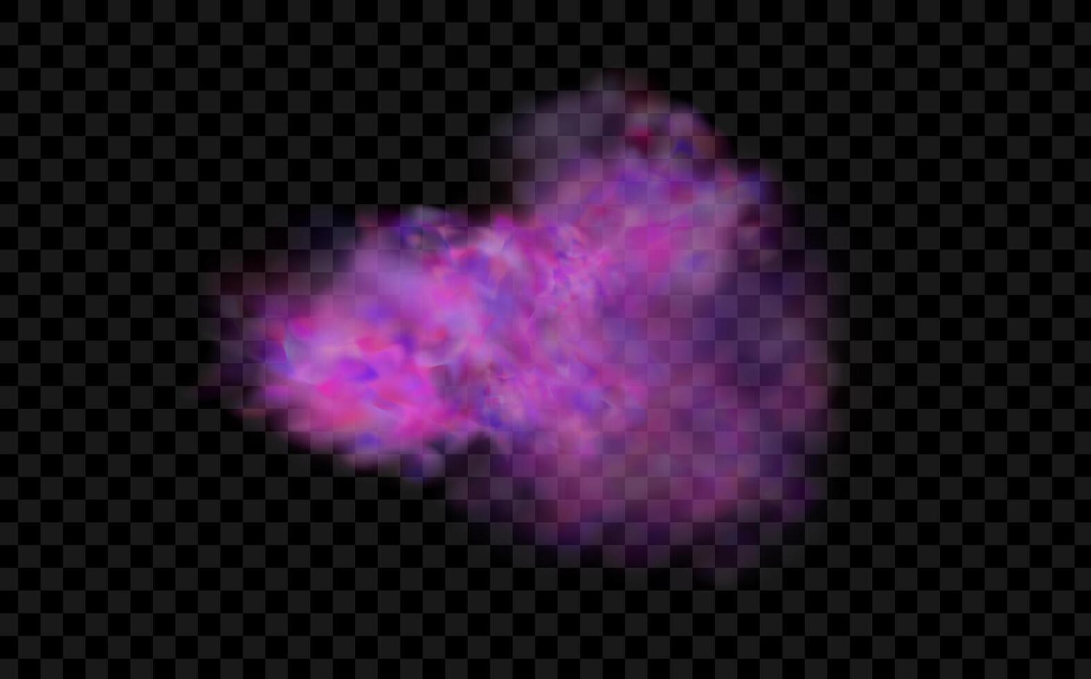 An explosion of colorful smoke clouds.Multicolor fog with blue and yellow particles.Explosions of color powder. vector