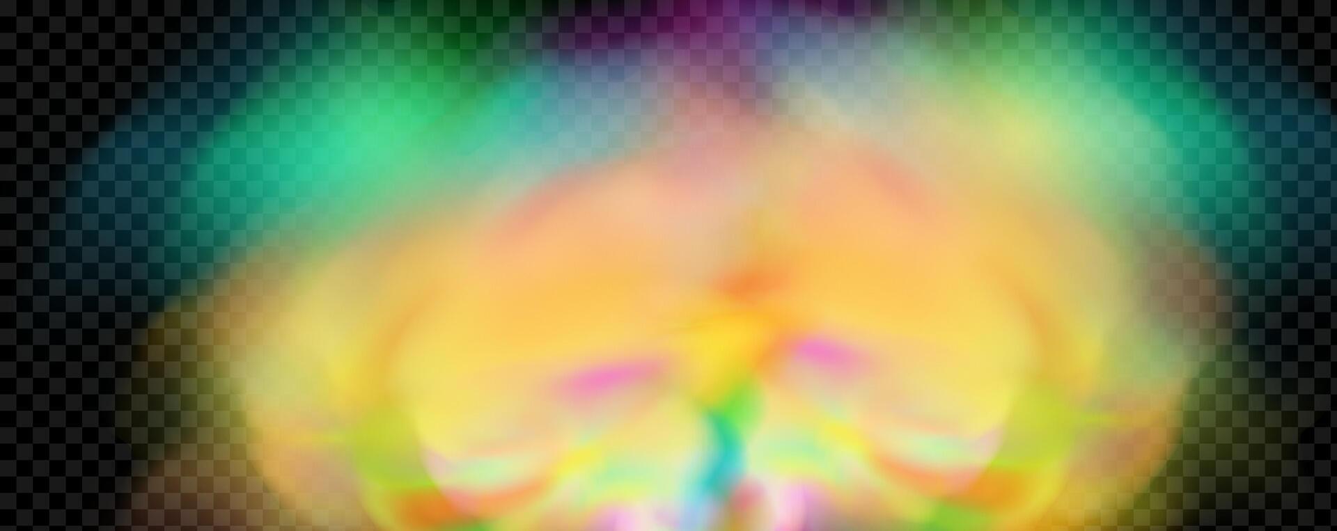 An explosion of colorful smoke clouds.Multicolor fog with blue and yellow particles.Explosions of color powder. vector
