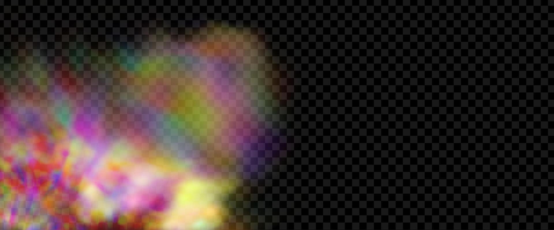 An explosion of colorful smoke clouds.Multicolor fog with blue and yellow particles.Explosions of color powder. vector