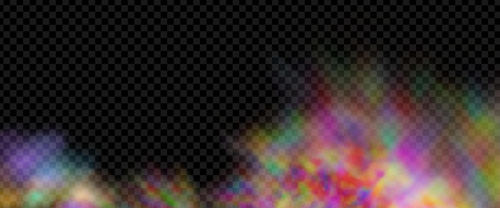 An explosion of colorful smoke clouds.Multicolor fog with blue and yellow particles.Explosions of color powder. vector