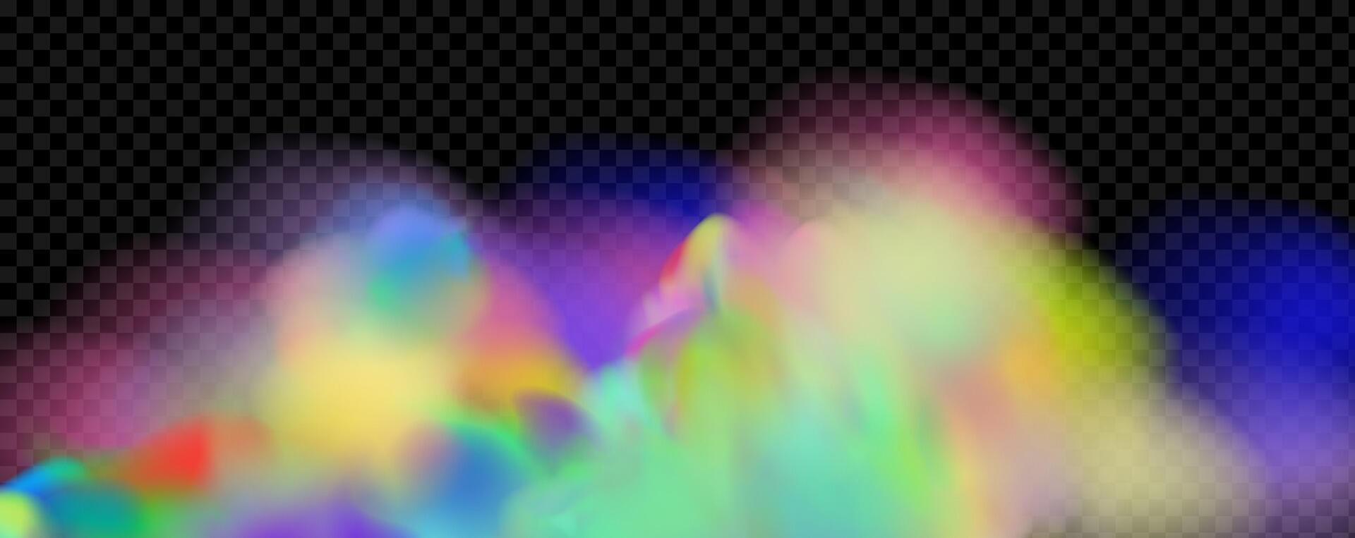 An explosion of colorful smoke clouds.Multicolor fog with blue and yellow particles.Explosions of color powder. vector