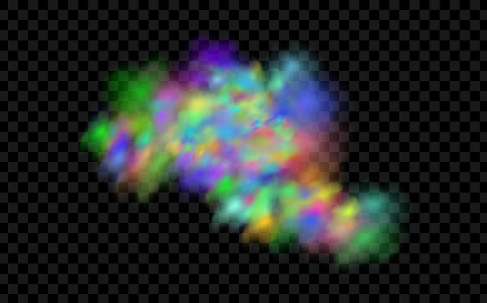 An explosion of colorful smoke clouds.Multicolor fog with blue and yellow particles.Explosions of color powder. vector