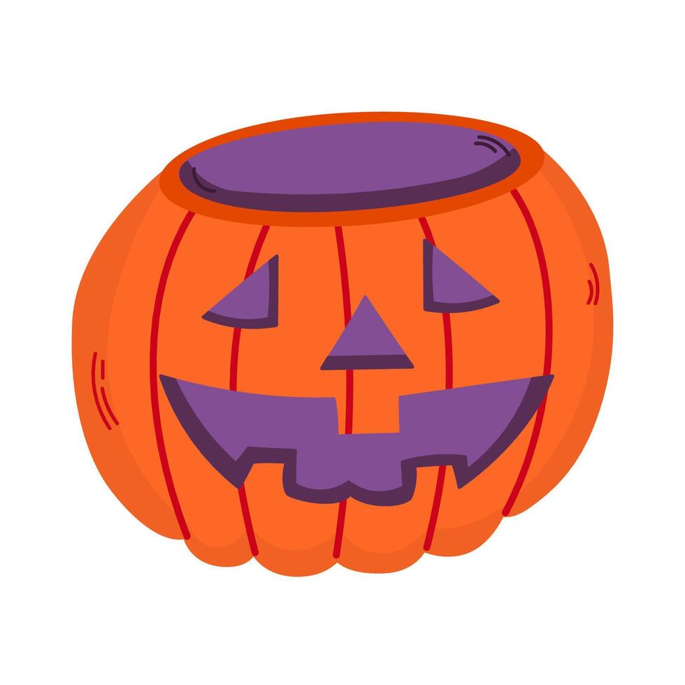 Halloween single doodle element. Halloween Jack's lump. vector