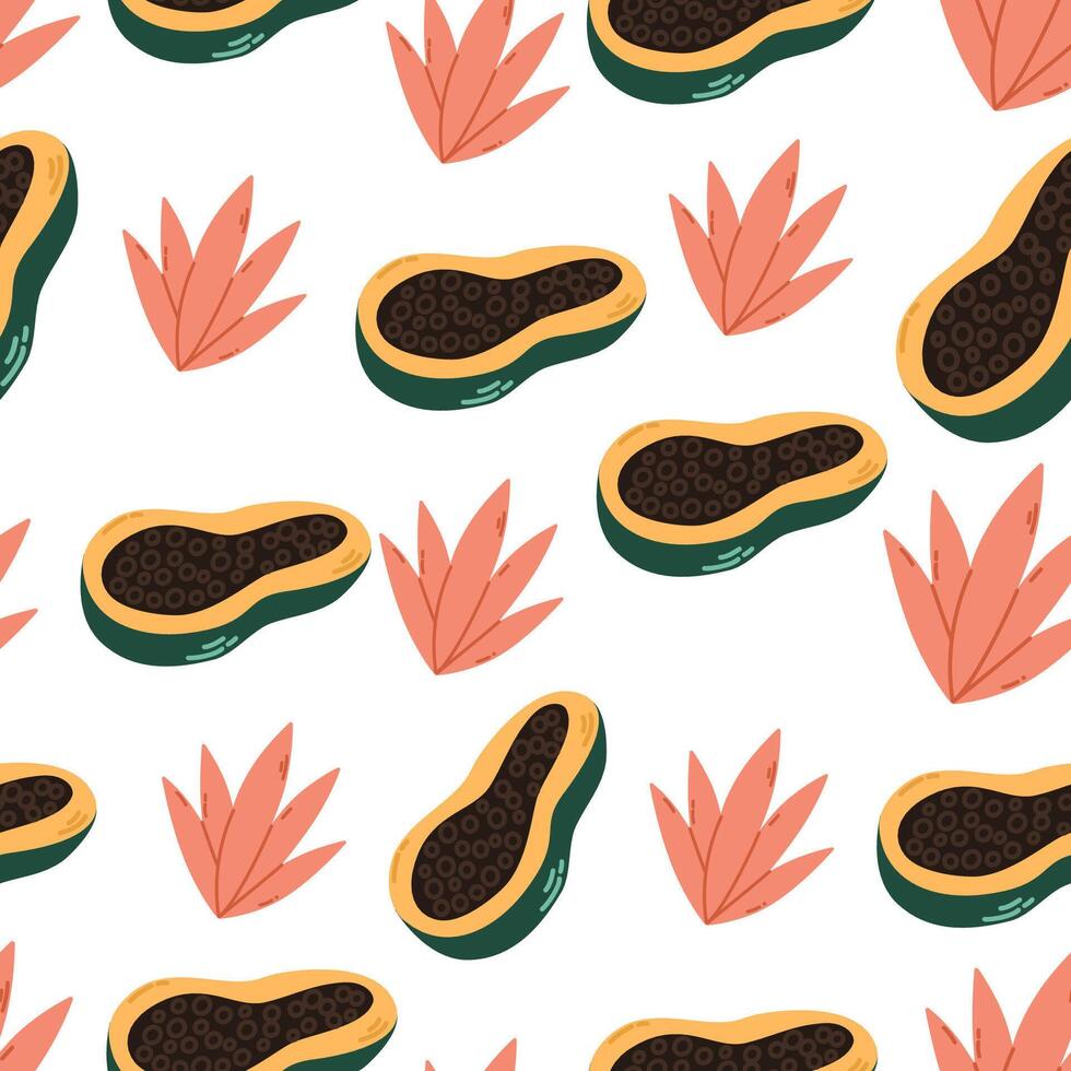Modern exotic floral jungle pattern.Graphic pattern with exotic plants for the travel industry, label, beach collection. vector