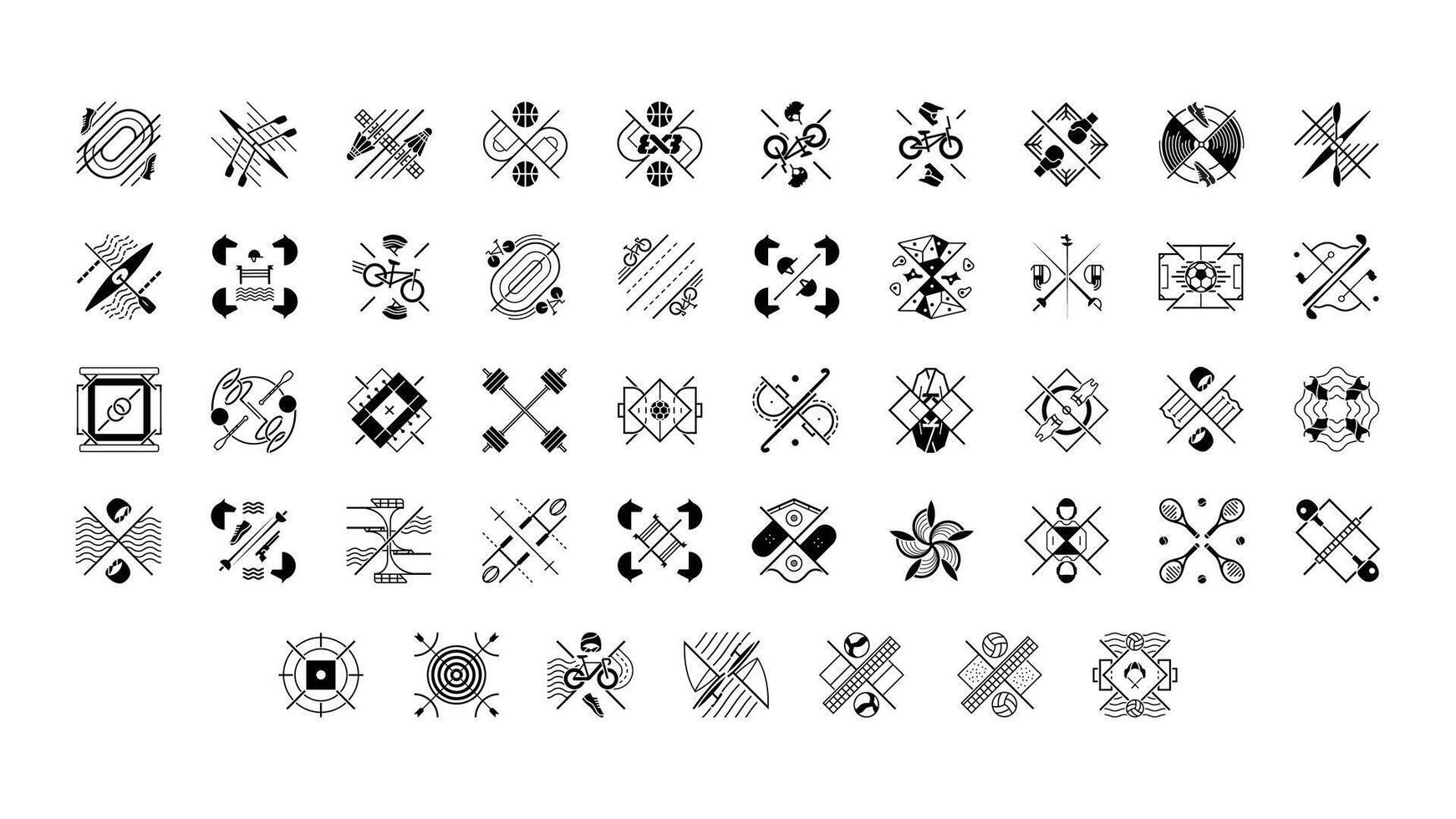 Pictogrammes Olympic Games Paris 2024 Symbol Logo abstract design illustration vector