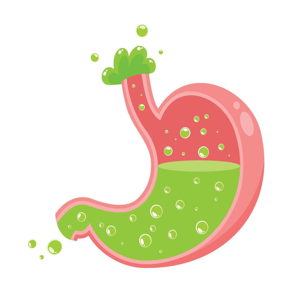 Nauseous stomach illustration graphic icon symbol vector