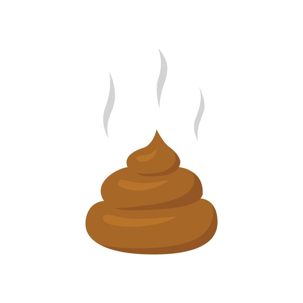 Stinking poo hand drawn illustration vector