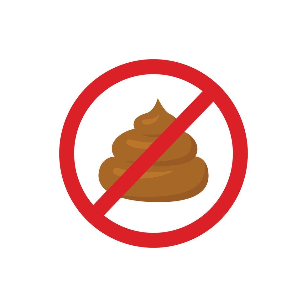 No poop sign illustration vector