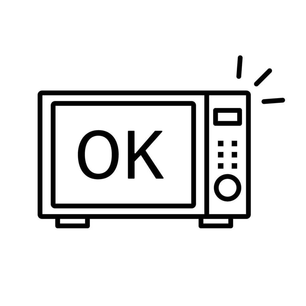 Microwave OK icon. Microwave can be used icon. . vector