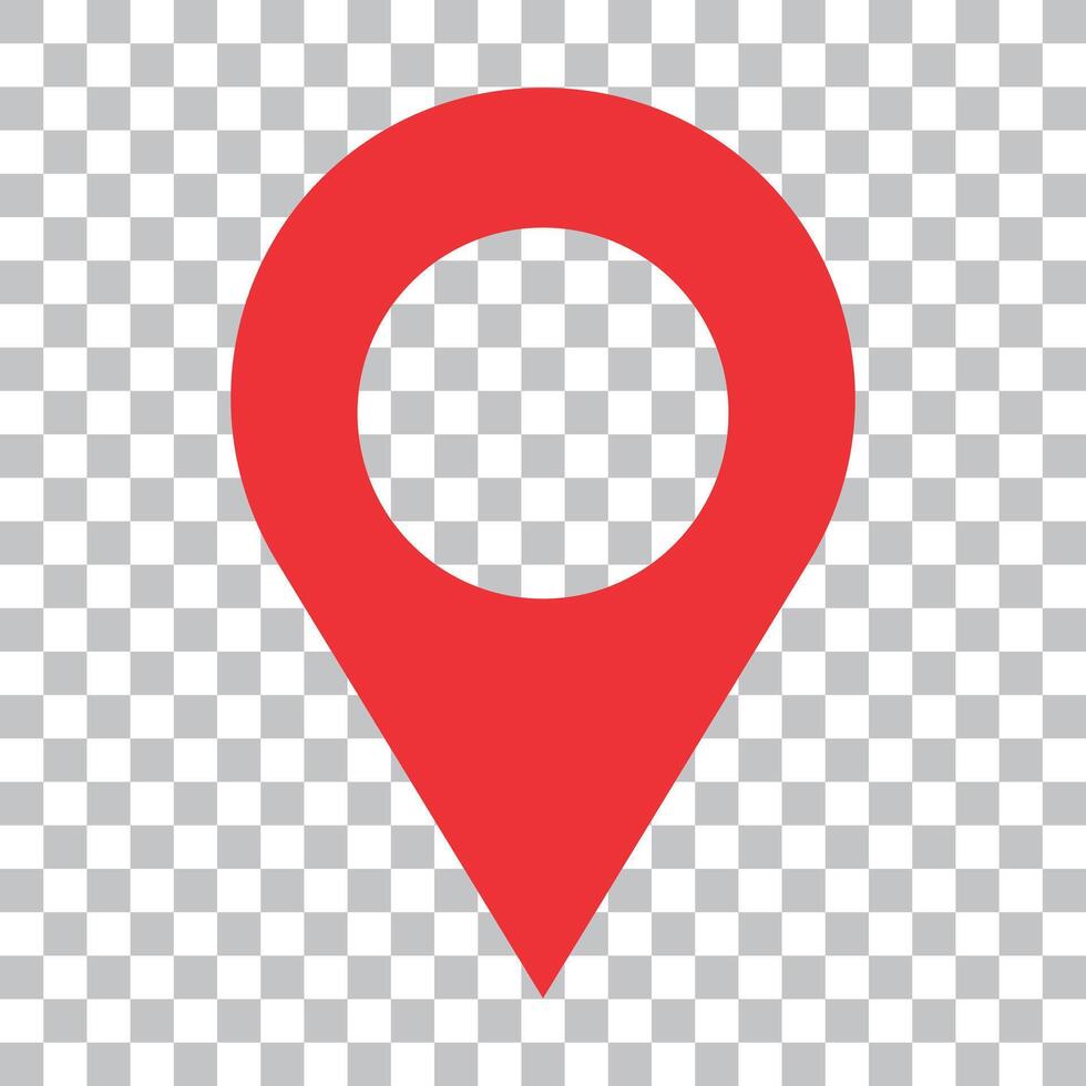 Red map pin vector