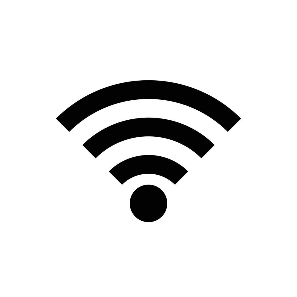 A simple wifi silhouette icon. vector