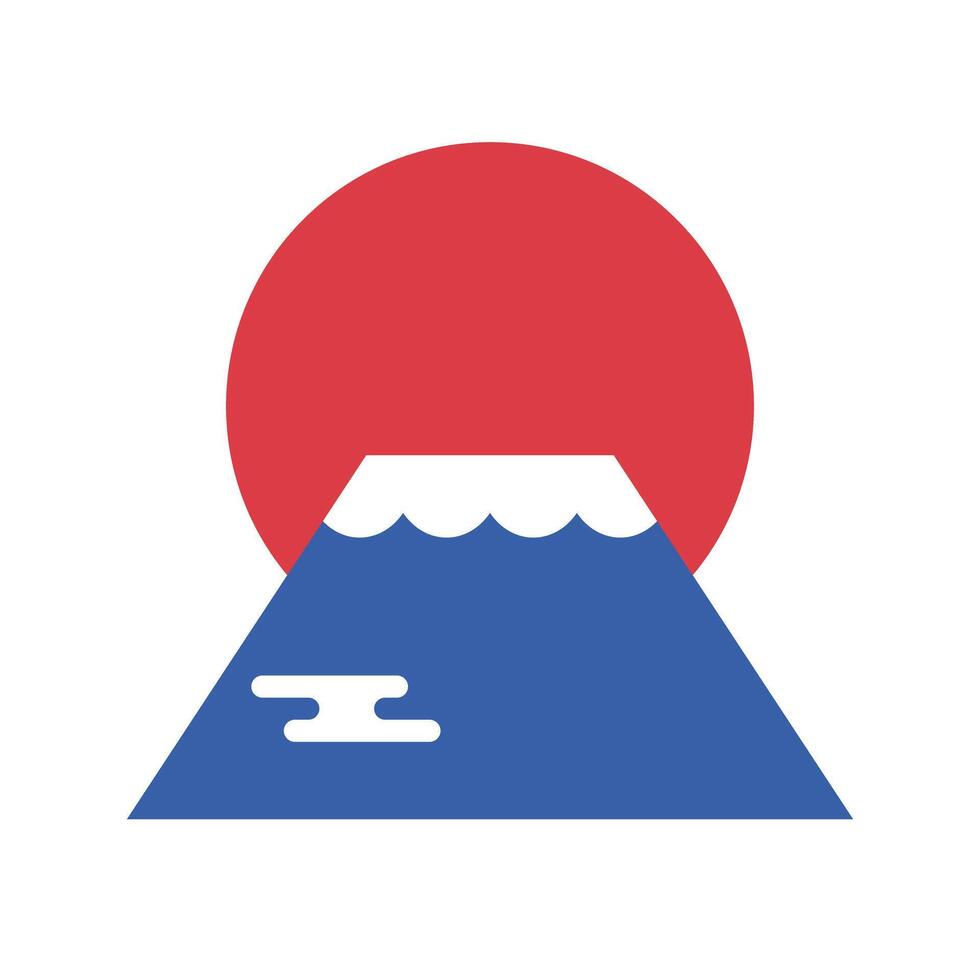 Sunrise and Mount Fuji. . vector