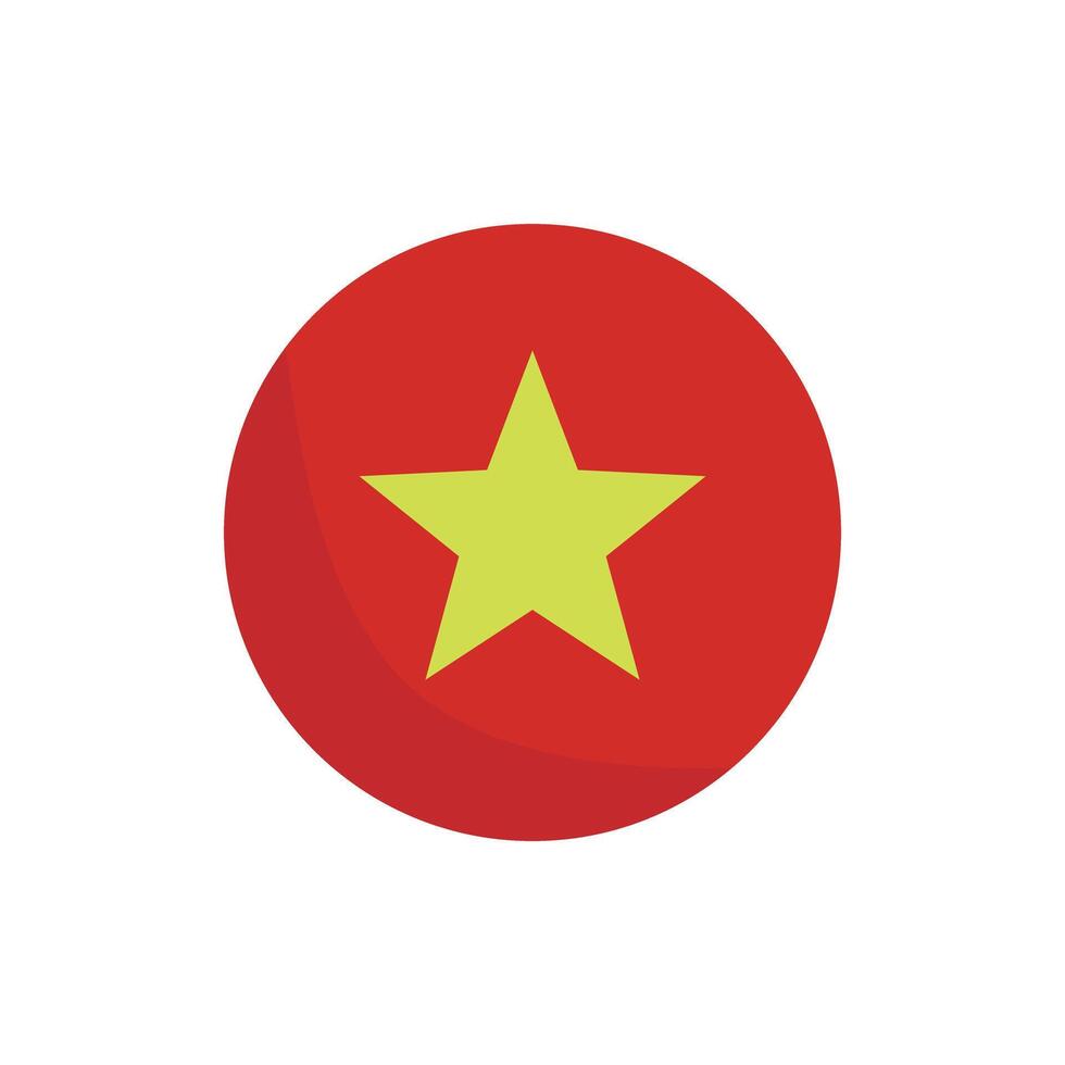 Circle vietnam icon. vector