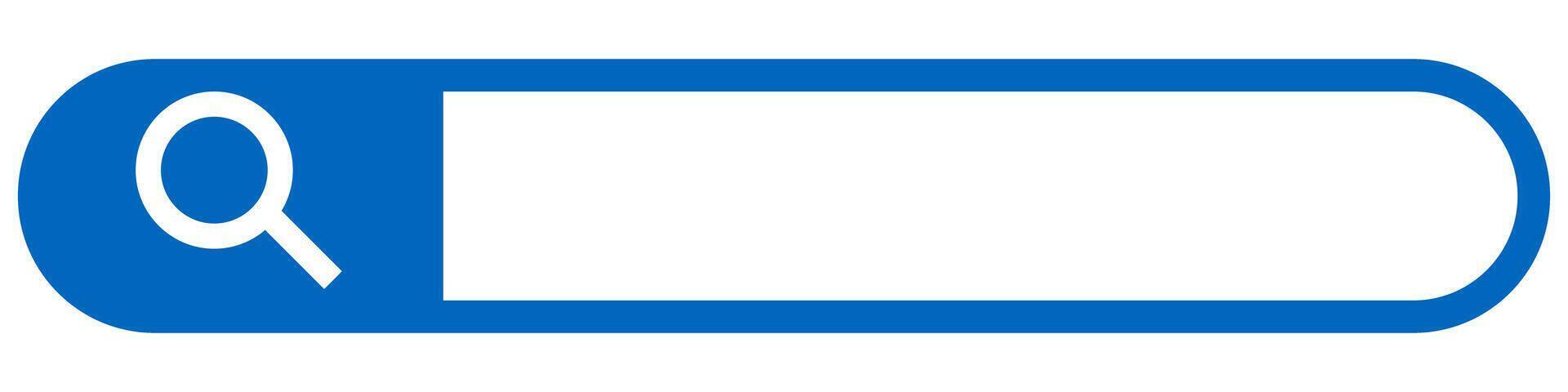 Blue search box for Internet search. vector