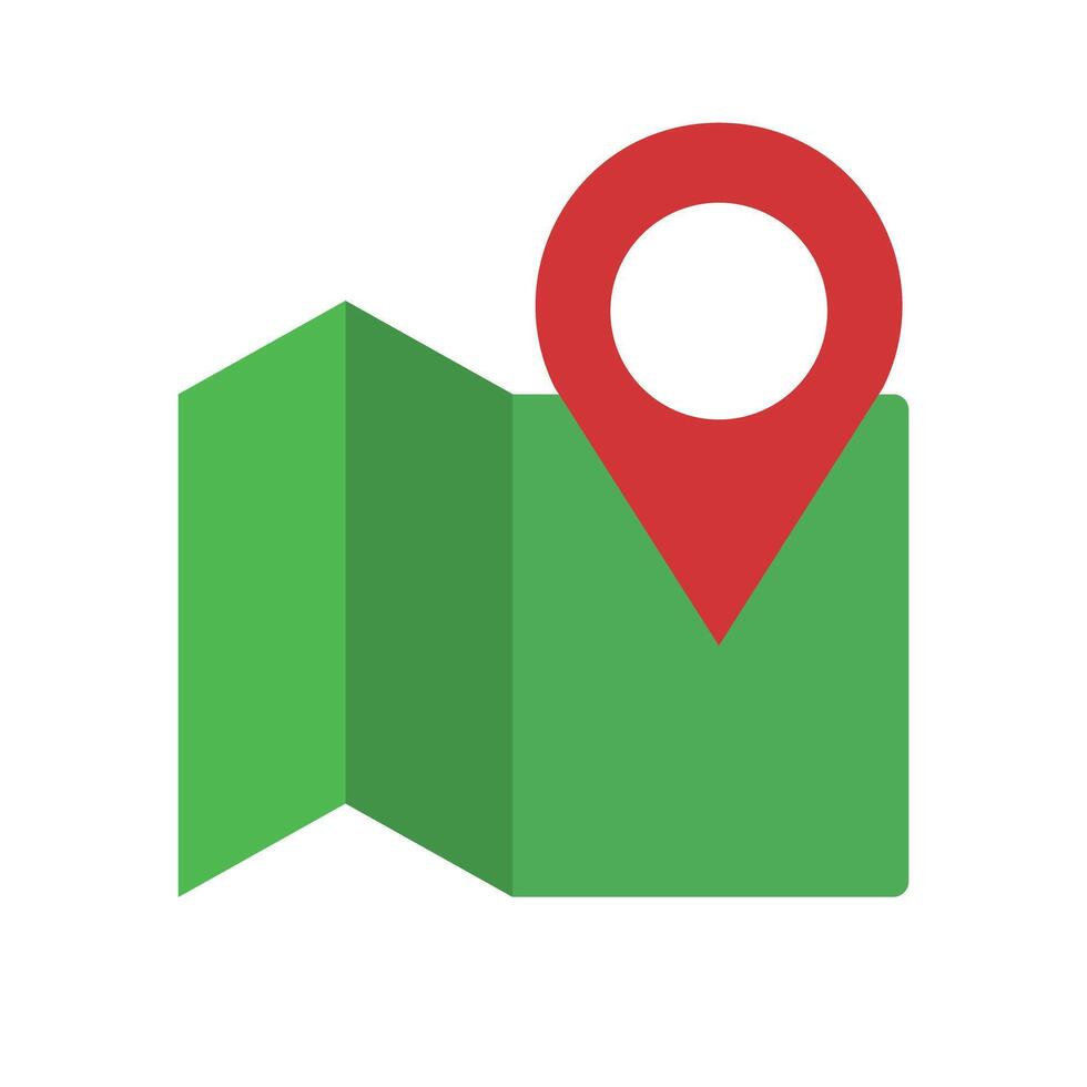 Map and pin icons. Location. vector