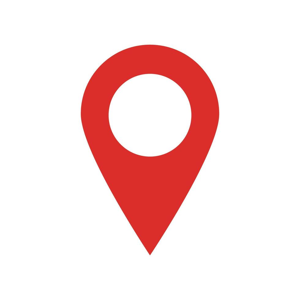 Map pin in red vector