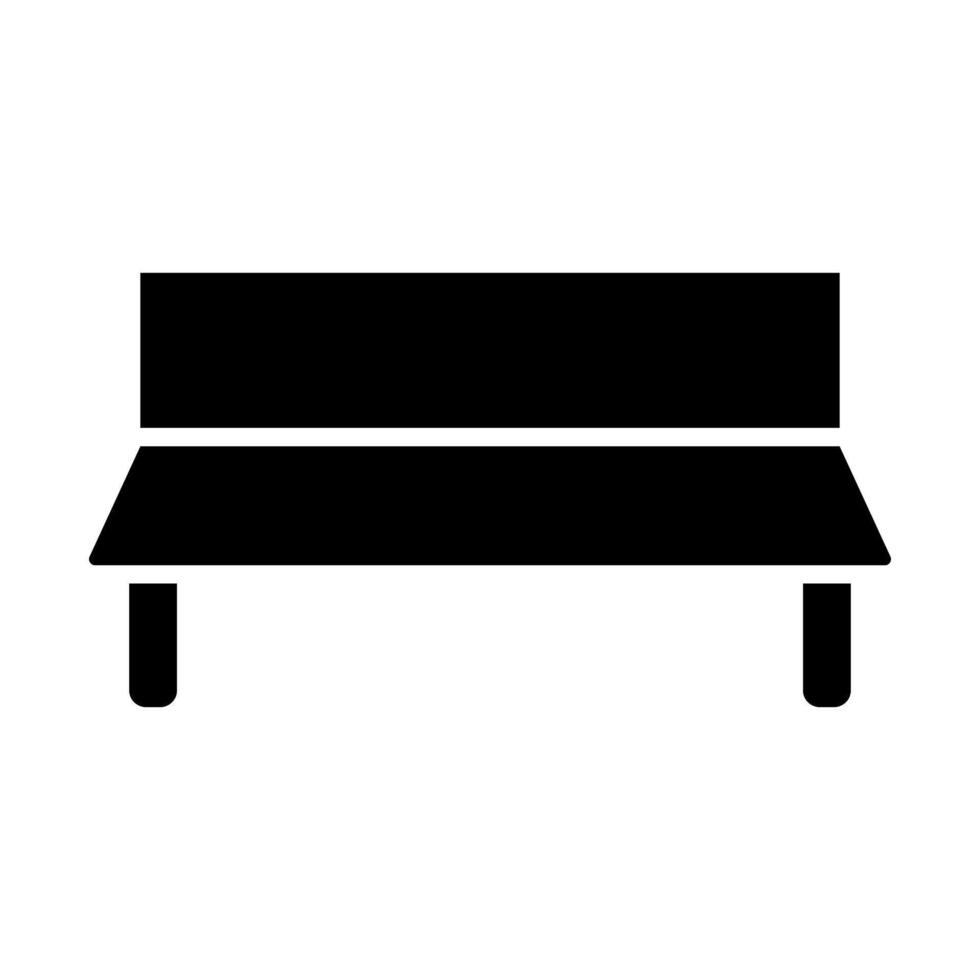 Simple bench silhouette icon. vector