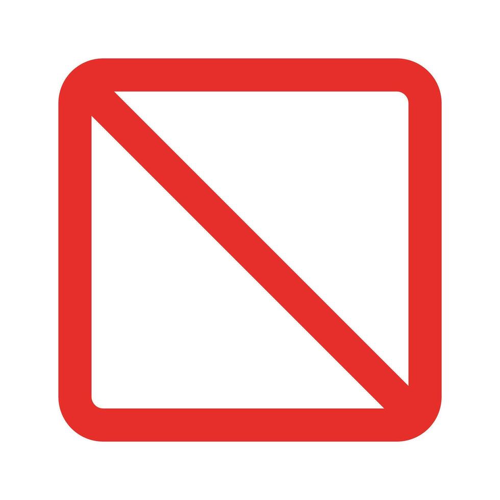 Square stop sign. Traffic control. vector
