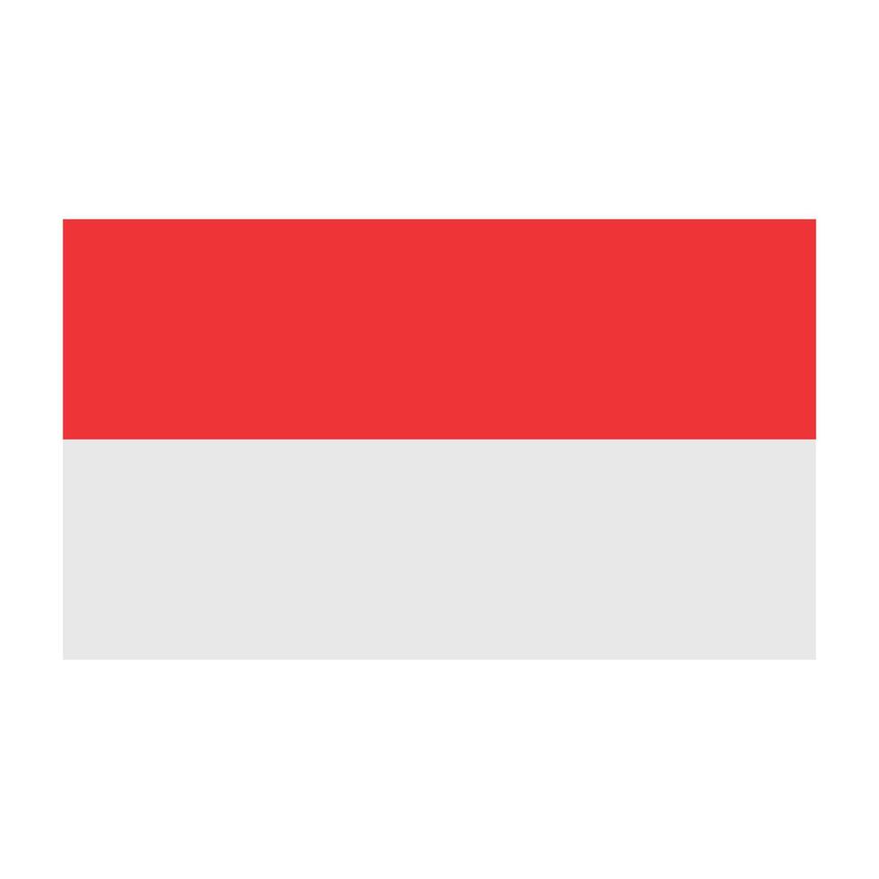 The flag of Indonesia. A country in Southeast Asia. vector