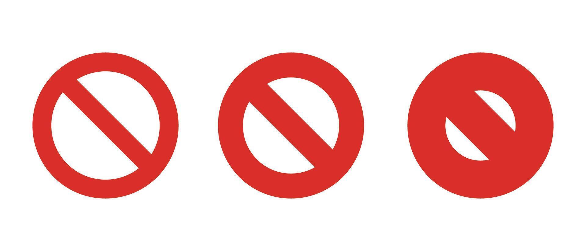 Stop sign icon set. vector