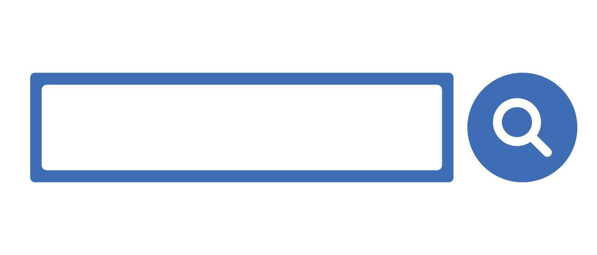Search bar and search button of magnifying glass. . vector