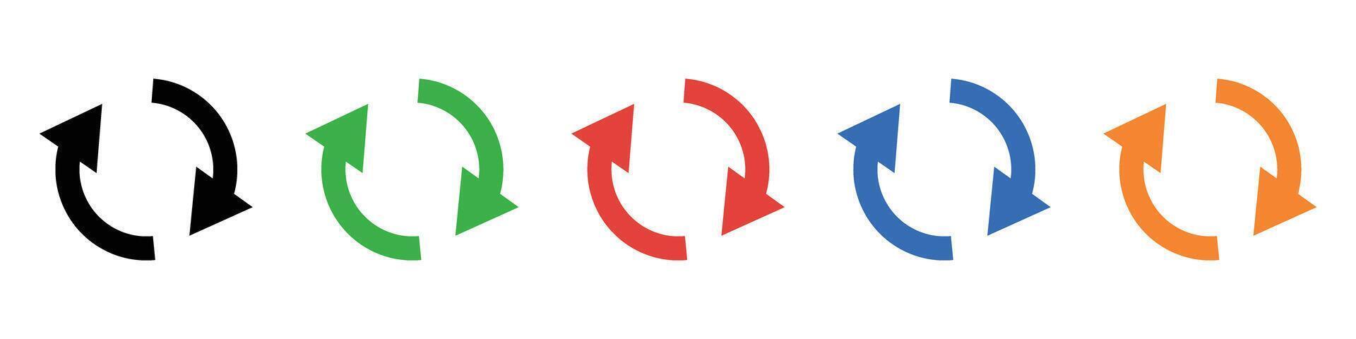 Recycling mark icon set. Synchronization and refresh. Vectors. vector