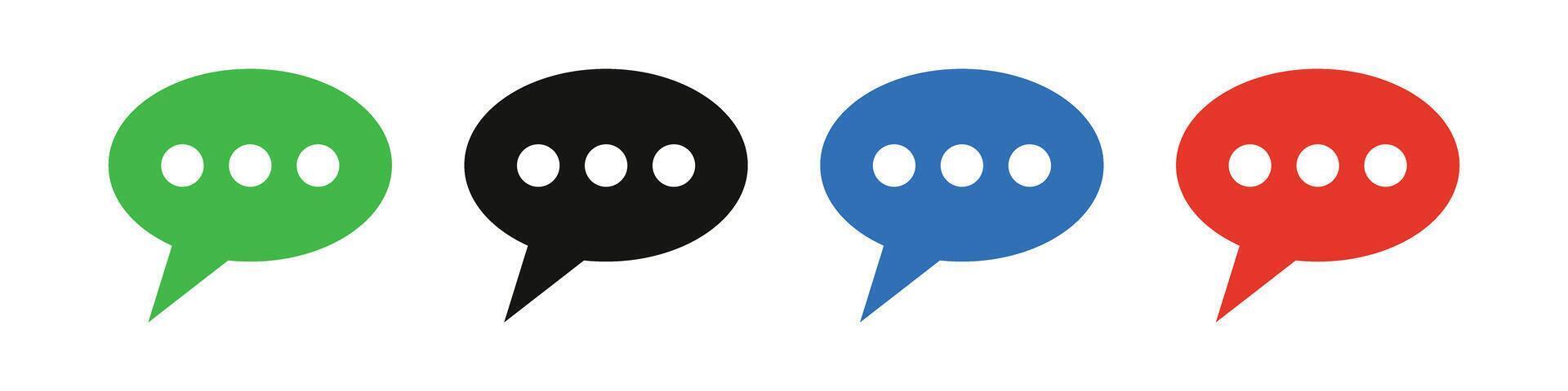 A set of colorful speech balloon icons. vector
