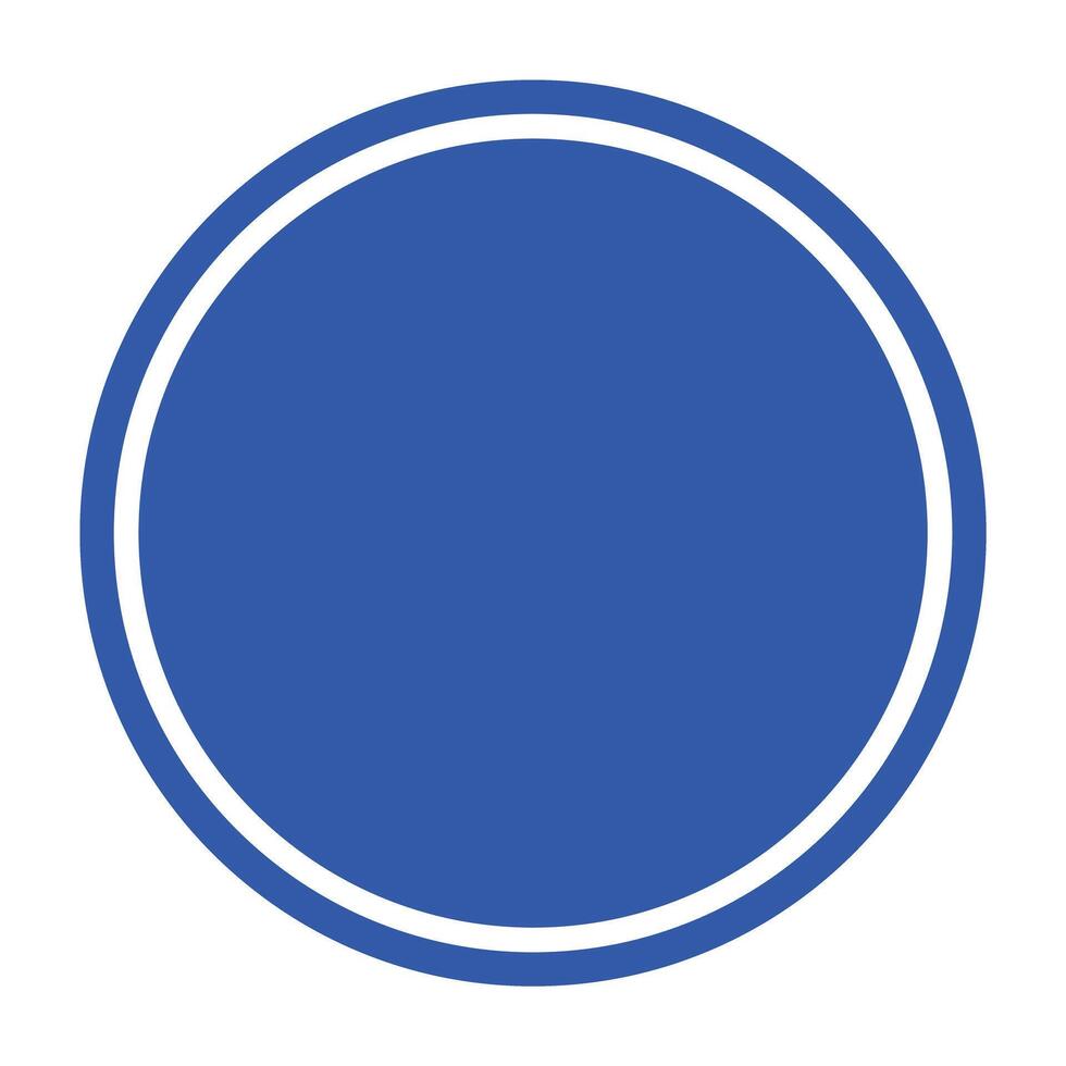 A blue sign with nothing written on it. vector