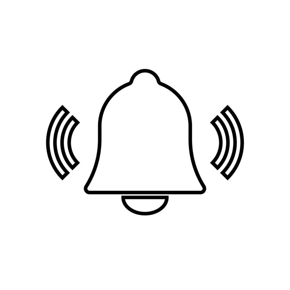 Bell icon with sound. . vector