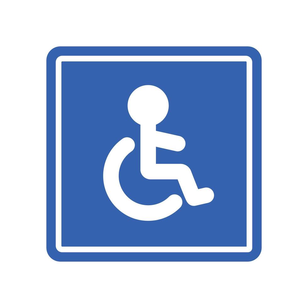 Square wheelchair sign. vector