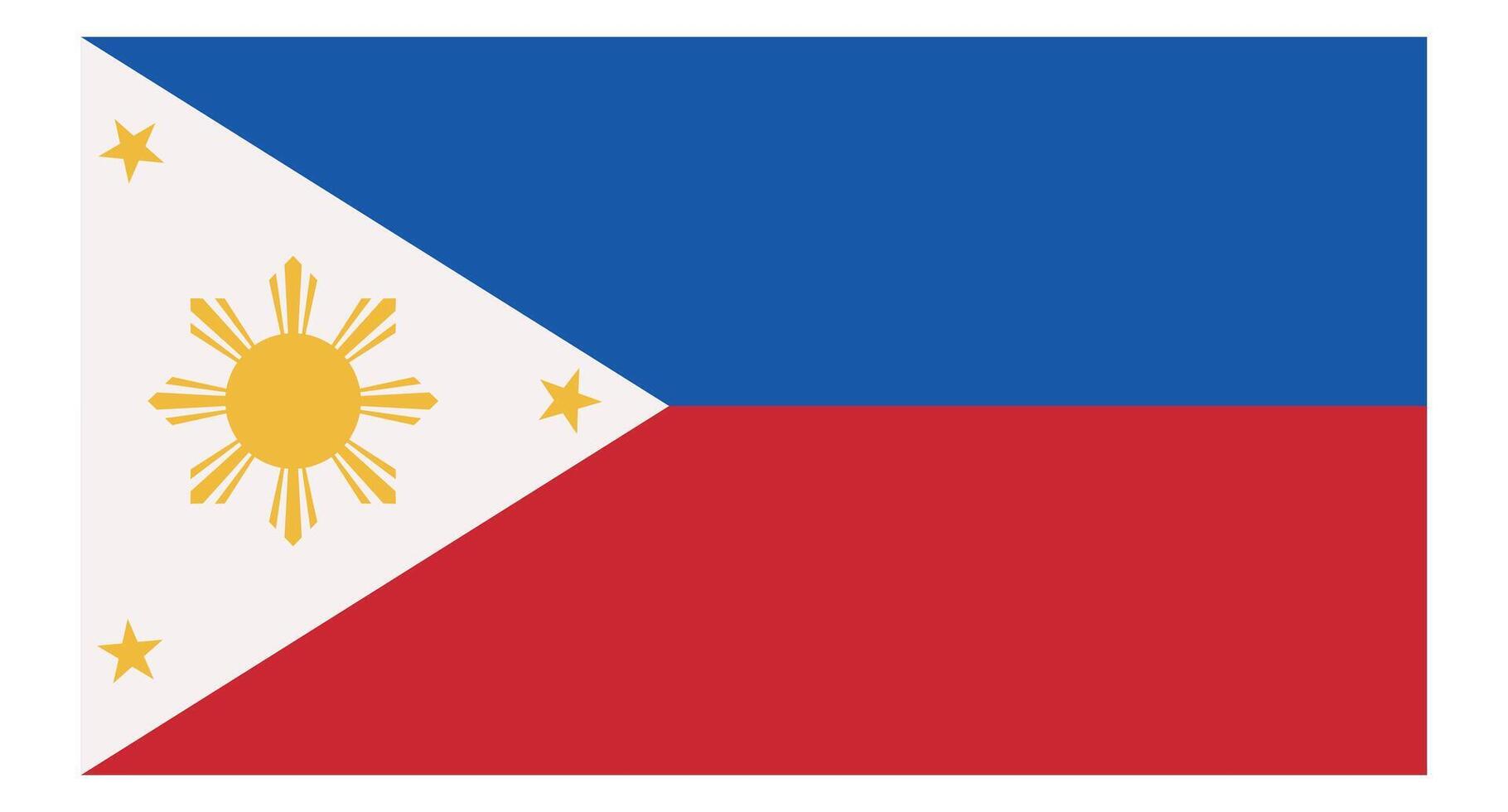 Flag of the Philippines. A country in Southeast Asia. vector