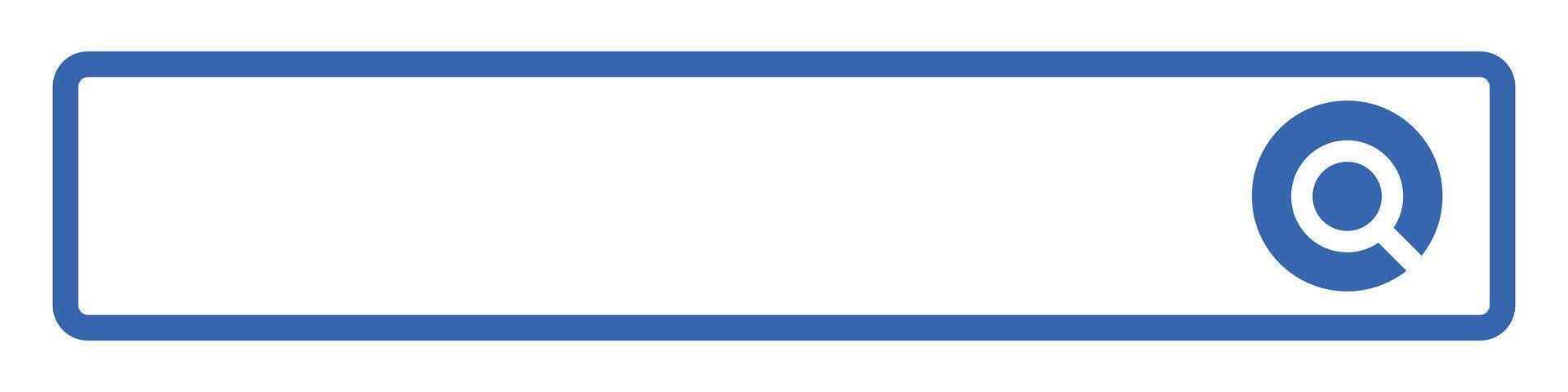 Blue search bar and search button. vector
