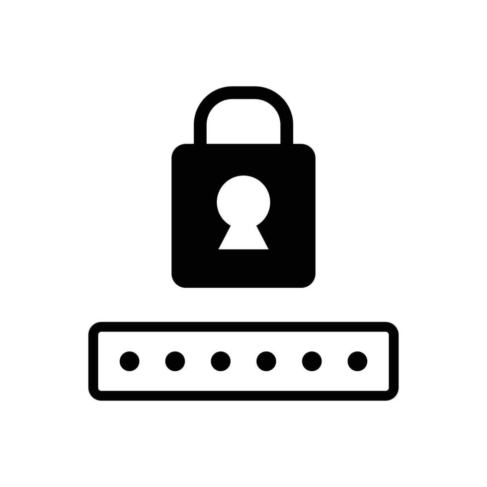 Security. Password. Locked padlock. vector